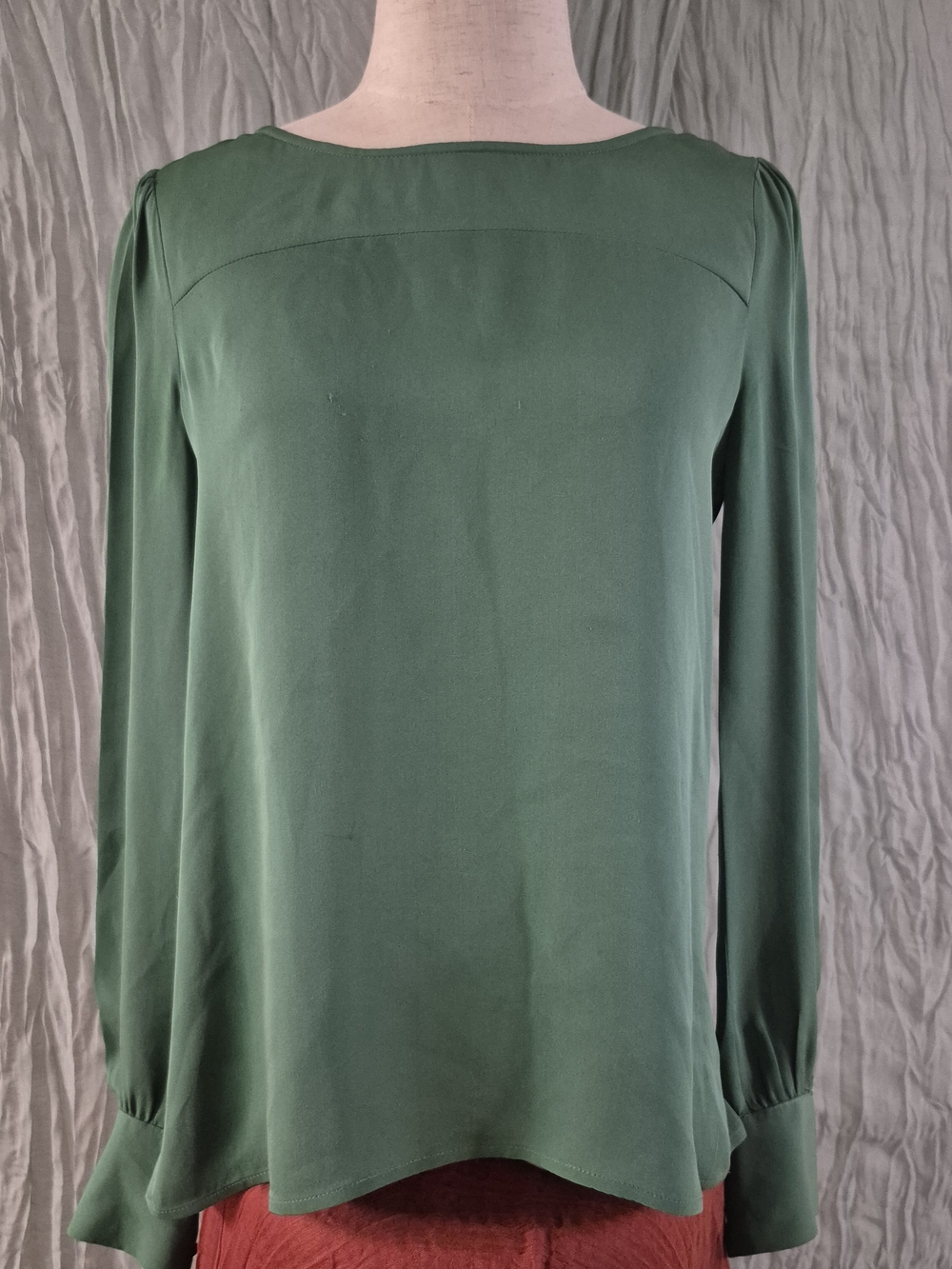 J. Crew Green Long-Sleeve Blouse